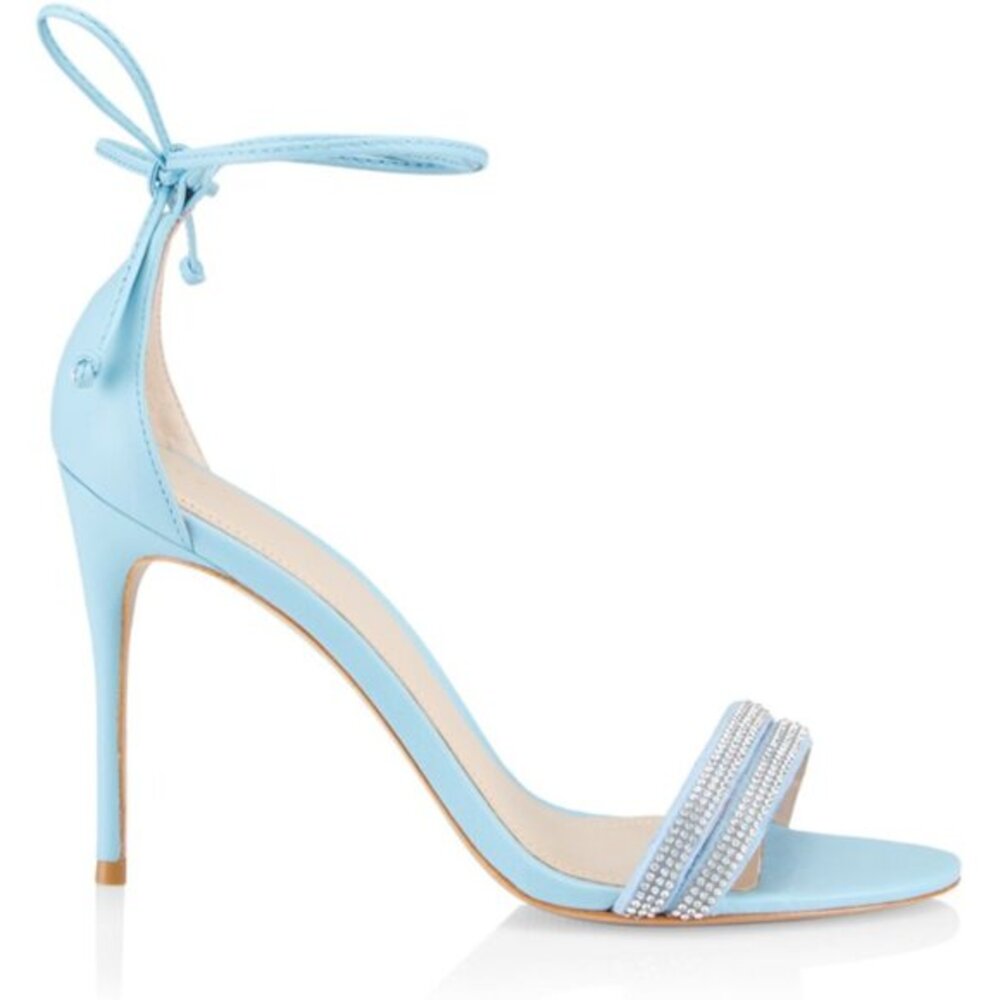 SAKS FIFTH AVENUE Embellished Leather Lace-up Sandals In Blue